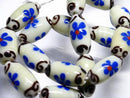 TOKO-BEADS AG929N-28 Glass bead (strand) 13mm AG929N-28 フラワービーズ（連） 13mm Asian bead & African bead  Handmade,Lampeork,bead,asia,india,ethnic,parts,accessory,beads とんぼ玉,ビーズ,トンボ玉,アジア,インド,エスニック,手作り,パーツ,アクセサリー