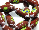 TOKO-BEADS AG929N-34 Glass bead (strand) 13mm AG929N-34 フラワービーズ（連） 13mm Asian bead & African bead  Handmade,Lampeork,bead,asia,india,ethnic,parts,accessory,beads とんぼ玉,ビーズ,トンボ玉,アジア,インド,エスニック,手作り,パーツ,アクセサリー