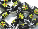 TOKO-BEADS AG929N-36 Glass bead (strand) 13mm AG929N-36 フラワービーズ（連） 13mm Asian bead & African bead  Handmade,Lampeork,bead,asia,india,ethnic,parts,accessory,beads とんぼ玉,ビーズ,トンボ玉,アジア,インド,エスニック,手作り,パーツ,アクセサリー