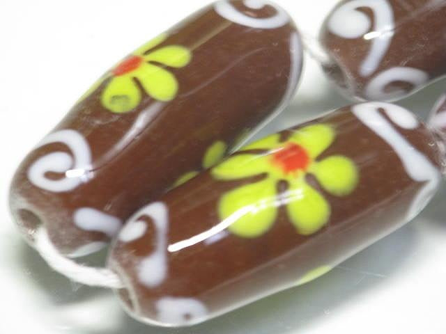 TOKO-BEADS AG929-38N Glass bead (strand) 13mm AG929-38N フラワービーズ（連） 13mm Asian bead & African bead  Handmade,Lampeork,bead,asia,india,ethnic,parts,accessory,beads とんぼ玉,ビーズ,トンボ玉,アジア,インド,エスニック,手作り,パーツ,アクセサリー