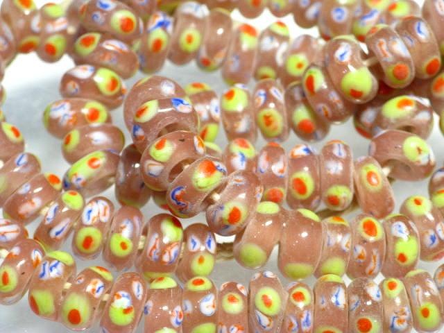 TOKO-BEADS AG934N-67 Glass bead (strand) 8.5mm AG934N-67 スタッドビーズ（連） 8.5mm Asian bead & African bead  Handmade,Lampeork,bead,asia,india,ethnic,parts,accessory,beads とんぼ玉,ビーズ,トンボ玉,アジア,インド,エスニック,手作り,パーツ,アクセサリー