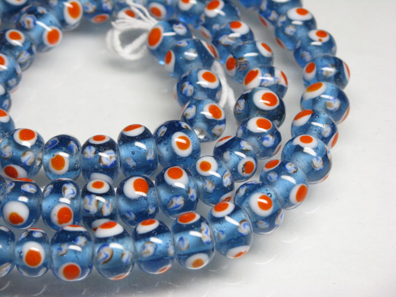 TOKO-BEADS AG934-66N Glass bead (strand) 8.5~9.5mm AG934-66N スタッドビーズ（連） 8.5~9.5mm Asian bead & African bead  Handmade,Lampeork,bead,asia,india,ethnic,parts,accessory,beads とんぼ玉,ビーズ,トンボ玉,アジア,インド,エスニック,手作り,パーツ,アクセサリー
