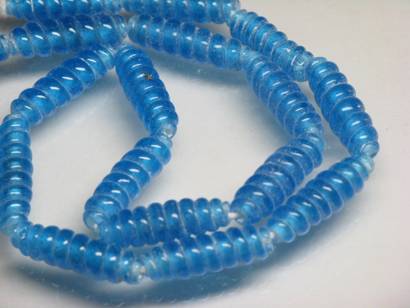 TOKO-BEADS AG934N-87 Glass bead (strand) 7.5~8mm AG934N-87 トゥイストビーズ（連） 7.5~8mm Asian bead & African bead  Handmade,Lampeork,bead,asia,india,ethnic,parts,accessory,beads とんぼ玉,ビーズ,トンボ玉,アジア,インド,エスニック,手作り,パーツ,アクセサリー