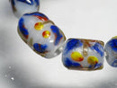 TOKO-BEADS AG935-64N Glass bead (strand) 8~8.5mm AG935-64N フラワービーズ（連） 8~8.5mm Asian bead & African bead  Handmade,Lampeork,bead,asia,india,ethnic,parts,accessory,beads とんぼ玉,ビーズ,トンボ玉,アジア,インド,エスニック,手作り,パーツ,アクセサリー
