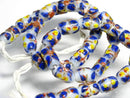 TOKO-BEADS AG935N-64 Glass bead (strand) 8~8.5mm AG935N-64 フラワーチューブ（連） 8~8.5mm Asian bead & African bead  Handmade,Lampeork,bead,asia,india,ethnic,parts,accessory,beads とんぼ玉,ビーズ,トンボ玉,アジア,インド,エスニック,手作り,パーツ,アクセサリー