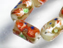 TOKO-BEADS AG935-70N Glass bead (strand) 8~8.5mm AG935-70N フラワービーズ（連） 8~8.5mm Asian bead & African bead  Handmade,Lampeork,bead,asia,india,ethnic,parts,accessory,beads とんぼ玉,ビーズ,トンボ玉,アジア,インド,エスニック,手作り,パーツ,アクセサリー