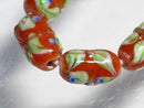 TOKO-BEADS AG935-71N Glass bead (strand) 8~8.5mm AG935-71N フラワービーズ（連） 8~8.5mm Asian bead & African bead  Handmade,Lampeork,bead,asia,india,ethnic,parts,accessory,beads とんぼ玉,ビーズ,トンボ玉,アジア,インド,エスニック,手作り,パーツ,アクセサリー