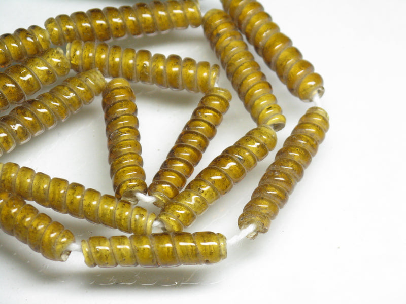 TOKO-BEADS AG935N-97 Glass bead (strand) 6~7mm AG935N-97 トゥイストビーズ（連） 6~7mm Asian bead & African bead  Handmade,Lampeork,bead,asia,india,ethnic,parts,accessory,beads とんぼ玉,ビーズ,トンボ玉,アジア,インド,エスニック,手作り,パーツ,アクセサリー