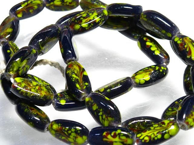 TOKO-BEADS AG936N-10 Glass bead (strand) 10mm AG936N-10 フラワービーズ（連） 10mm Asian bead & African bead  Handmade,Lampeork,bead,asia,india,ethnic,parts,accessory,beads とんぼ玉,ビーズ,トンボ玉,アジア,インド,エスニック,手作り,パーツ,アクセサリー
