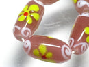 TOKO-BEADS AG936-20N Glass bead (strand) 13mm AG936-20N フラワービーズ（連） 13mm Asian bead & African bead  Handmade,Lampeork,bead,asia,india,ethnic,parts,accessory,beads とんぼ玉,ビーズ,トンボ玉,アジア,インド,エスニック,手作り,パーツ,アクセサリー