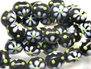 TOKO-BEADS AG936N-23 Glass bead (strand) 11~12mm AG936N-23 フラワービーズ（連） 11~12mm Asian bead & African bead  Handmade,Lampeork,bead,asia,india,ethnic,parts,accessory,beads とんぼ玉,ビーズ,トンボ玉,アジア,インド,エスニック,手作り,パーツ,アクセサリー