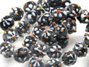 TOKO-BEADS AG936N-25 Glass bead (strand) 11~12mm AG936N-25 フラワービーズ（連） 11~12mm Asian bead & African bead  Handmade,Lampeork,bead,asia,india,ethnic,parts,accessory,beads とんぼ玉,ビーズ,トンボ玉,アジア,インド,エスニック,手作り,パーツ,アクセサリー