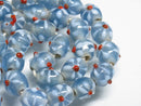 TOKO-BEADS AG936-38N Glass bead (strand) 7mm AG936-38N フラワービーズ（連） 7mm Asian bead & African bead  Handmade,Lampeork,bead,asia,india,ethnic,parts,accessory,beads とんぼ玉,ビーズ,トンボ玉,アジア,インド,エスニック,手作り,パーツ,アクセサリー