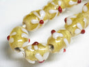 TOKO-BEADS AG936-35N Glass bead (strand) 8mm AG936-35N フラワービーズ（連） 8mm Asian bead & African bead  Handmade,Lampeork,bead,asia,india,ethnic,parts,accessory,beads とんぼ玉,ビーズ,トンボ玉,アジア,インド,エスニック,手作り,パーツ,アクセサリー