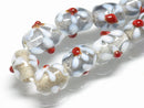 TOKO-BEADS AG936-37N Glass bead (strand) 10mm AG936-37N フラワービーズ（連） 10mm Asian bead & African bead  Handmade,Lampeork,bead,asia,india,ethnic,parts,accessory,beads とんぼ玉,ビーズ,トンボ玉,アジア,インド,エスニック,手作り,パーツ,アクセサリー