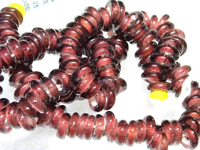 TOKO-BEADS AG941N-25 Glass bead (strand) 9~10mm AG941N-25 リング型ビーズ（連） 9~10mm Asian bead & African bead  Handmade,Lampeork,bead,asia,india,ethnic,parts,accessory,beads とんぼ玉,ビーズ,トンボ玉,アジア,インド,エスニック,手作り,パーツ,アクセサリー
