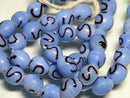 TOKO-BEADS AG942N-04 Glass bead (strand) 10mm AG942N-04 リボン模様のとんぼ玉（連） 10mm Asian bead & African bead  Handmade,Lampeork,bead,asia,india,ethnic,parts,accessory,beads とんぼ玉,ビーズ,トンボ玉,アジア,インド,エスニック,手作り,パーツ,アクセサリー
