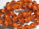 TOKO-BEADS AG942N-12 Glass bead (strand) 9mm AG942N-12 リボン模様のとんぼ玉（連） 9mm Asian bead & African bead  Handmade,Lampeork,bead,asia,india,ethnic,parts,accessory,beads とんぼ玉,ビーズ,トンボ玉,アジア,インド,エスニック,手作り,パーツ,アクセサリー