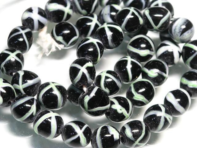 TOKO-BEADS AG943N-05 Glass bead (strand) 10mm AG943N-05 とんぼ玉（連） 10mm Asian bead & African bead  Handmade,Lampeork,bead,asia,india,ethnic,parts,accessory,beads とんぼ玉,ビーズ,トンボ玉,アジア,インド,エスニック,手作り,パーツ,アクセサリー