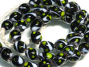 TOKO-BEADS AG943N-12 Glass bead (strand) 9.5mm AG943N-12 とんぼ玉（連） 9.5mm Asian bead & African bead  Handmade,Lampeork,bead,asia,india,ethnic,parts,accessory,beads とんぼ玉,ビーズ,トンボ玉,アジア,インド,エスニック,手作り,パーツ,アクセサリー