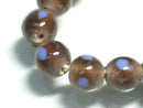 TOKO-BEADS AG943-17N Glass bead (strand) 8~9mm AG943-17N スポット柄とんぼ玉（連） 8~9mm Asian bead & African bead  Handmade,Lampeork,bead,asia,india,ethnic,parts,accessory,beads とんぼ玉,ビーズ,トンボ玉,アジア,インド,エスニック,手作り,パーツ,アクセサリー