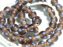 TOKO-BEADS AG943N-17 Glass bead (strand) 8~9mm AG943N-17 とんぼ玉（連） 8~9mm Asian bead & African bead  Handmade,Lampeork,bead,asia,india,ethnic,parts,accessory,beads とんぼ玉,ビーズ,トンボ玉,アジア,インド,エスニック,手作り,パーツ,アクセサリー