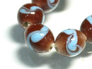 TOKO-BEADS AG943-20N Glass bead (strand) 9mm AG943-20N とんぼ玉（連） 9mm Asian bead & African bead  Handmade,Lampeork,bead,asia,india,ethnic,parts,accessory,beads とんぼ玉,ビーズ,トンボ玉,アジア,インド,エスニック,手作り,パーツ,アクセサリー