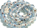 TOKO-BEADS AG943N-27 Glass bead (strand) 10mm AG943N-27 とんぼ玉（連） 10mm Asian bead & African bead  Handmade,Lampeork,bead,asia,india,ethnic,parts,accessory,beads とんぼ玉,ビーズ,トンボ玉,アジア,インド,エスニック,手作り,パーツ,アクセサリー