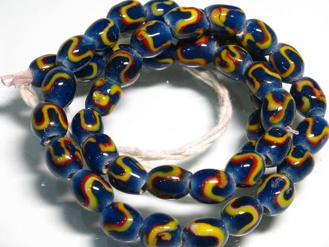 TOKO-BEADS AG943N-29 Glass bead (strand) 8mm AG943N-29 とんぼ玉（連） 8mm Asian bead & African bead  Handmade,Lampeork,bead,asia,india,ethnic,parts,accessory,beads とんぼ玉,ビーズ,トンボ玉,アジア,インド,エスニック,手作り,パーツ,アクセサリー