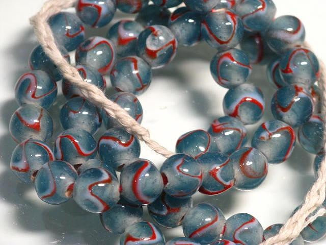 TOKO-BEADS AG943N-39 Glass bead (strand) 8.5mm AG943N-39 とんぼ玉（連） 8.5mm Asian bead & African bead  Handmade,Lampeork,bead,asia,india,ethnic,parts,accessory,beads とんぼ玉,ビーズ,トンボ玉,アジア,インド,エスニック,手作り,パーツ,アクセサリー