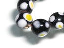 TOKO-BEADS AG943-52N Glass bead (strand) 8mm AG943-52N スポット柄とんぼ玉（連） 8mm Asian bead & African bead  Handmade,Lampeork,bead,asia,india,ethnic,parts,accessory,beads とんぼ玉,ビーズ,トンボ玉,アジア,インド,エスニック,手作り,パーツ,アクセサリー