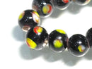 TOKO-BEADS AG943-54N Glass bead (strand) 10mm AG943-54N スポット柄とんぼ玉（連） 10mm Asian bead & African bead  Handmade,Lampeork,bead,asia,india,ethnic,parts,accessory,beads とんぼ玉,ビーズ,トンボ玉,アジア,インド,エスニック,手作り,パーツ,アクセサリー