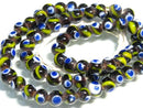 TOKO-BEADS AG943N-55 Glass bead (strand) 8mm AG943N-55 とんぼ玉（連） 8mm Asian bead & African bead  Handmade,Lampeork,bead,asia,india,ethnic,parts,accessory,beads とんぼ玉,ビーズ,トンボ玉,アジア,インド,エスニック,手作り,パーツ,アクセサリー