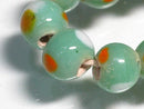 TOKO-BEADS AG943-58N Glass bead (strand) 7.5mm AG943-58N スポット柄とんぼ玉（連） 7.5mm Asian bead & African bead  Handmade,Lampeork,bead,asia,india,ethnic,parts,accessory,beads とんぼ玉,ビーズ,トンボ玉,アジア,インド,エスニック,手作り,パーツ,アクセサリー