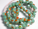 TOKO-BEADS AG943N-58 Glass bead (strand) 7.5mm AG943N-58 とんぼ玉（連） 7.5mm Asian bead & African bead  Handmade,Lampeork,bead,asia,india,ethnic,parts,accessory,beads とんぼ玉,ビーズ,トンボ玉,アジア,インド,エスニック,手作り,パーツ,アクセサリー