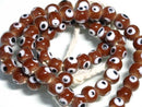 TOKO-BEADS AG943N-60 Glass bead (strand) 8mm AG943N-60 とんぼ玉（連） 8mm Asian bead & African bead  Handmade,Lampeork,bead,asia,india,ethnic,parts,accessory,beads とんぼ玉,ビーズ,トンボ玉,アジア,インド,エスニック,手作り,パーツ,アクセサリー