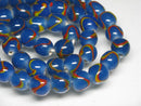 TOKO-BEADS AG943-66N Glass bead (strand) 9~10mm AG943-66N とんぼ玉（連） 9~10mm Asian bead & African bead  Handmade,Lampeork,bead,asia,india,ethnic,parts,accessory,beads とんぼ玉,ビーズ,トンボ玉,アジア,インド,エスニック,手作り,パーツ,アクセサリー