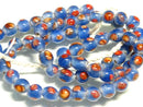 TOKO-BEADS AG943N-87 Glass bead (strand) 8mm AG943N-87 とんぼ玉（連） 8mm Asian bead & African bead  Handmade,Lampeork,bead,asia,india,ethnic,parts,accessory,beads とんぼ玉,ビーズ,トンボ玉,アジア,インド,エスニック,手作り,パーツ,アクセサリー