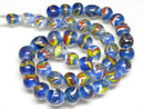 TOKO-BEADS AG943-88N Glass bead (strand) 8~10.5mm AG943-88N とんぼ玉（連） 8~10.5mm Asian bead & African bead  Handmade,Lampeork,bead,asia,india,ethnic,parts,accessory,beads とんぼ玉,ビーズ,トンボ玉,アジア,インド,エスニック,手作り,パーツ,アクセサリー