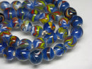 TOKO-BEADS AG943-88N Glass bead (strand) 8~10.5mm AG943-88N とんぼ玉（連） 8~10.5mm Asian bead & African bead  Handmade,Lampeork,bead,asia,india,ethnic,parts,accessory,beads とんぼ玉,ビーズ,トンボ玉,アジア,インド,エスニック,手作り,パーツ,アクセサリー