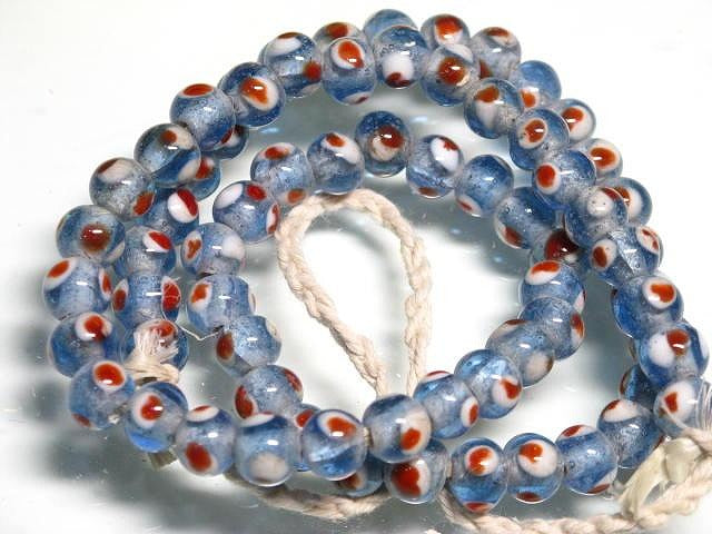 TOKO-BEADS AG943N-89 Glass bead (strand) 8mm AG943N-89 とんぼ玉（連） 8mm Asian bead & African bead  Handmade,Lampeork,bead,asia,india,ethnic,parts,accessory,beads とんぼ玉,ビーズ,トンボ玉,アジア,インド,エスニック,手作り,パーツ,アクセサリー