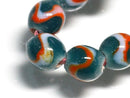 TOKO-BEADS AG943-96N Glass bead (strand) 8mm AG943-96N ウェイブライン柄とんぼ玉（連） 8mmAG943-96N Glass bead (strand) 8mmHandmade,Lampeork,bead,asia,india,ethnic,parts,accessory,beads| TOKO-BEADS |AG943-96N Glass bead (strand) 8mm Asian bead & African bead  Handmade,Lampeork,bead,asia,india,ethnic,parts,accessory,beads とんぼ玉,ビーズ,トンボ玉,アジア,インド,エスニック,手作り,パーツ,アクセサリー