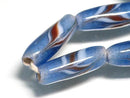 TOKO-BEADS AG944-20N Arrow feather pattern glass bead (strand) 7mm AG944-20N 矢羽文様とんぼ玉（連） 7mm Asian bead & African bead  Handmade,Lampeork,bead,asia,india,ethnic,parts,accessory,beads とんぼ玉,ビーズ,トンボ玉,アジア,インド,エスニック,手作り,パーツ,アクセサリー