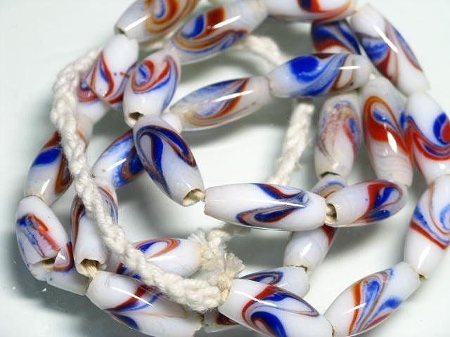TOKO-BEADS AG944N-23 Glass bead (strand) 7mm AG944N-23 とんぼ玉（連） 7mm Asian bead & African bead  Handmade,Lampeork,bead,asia,india,ethnic,parts,accessory,beads とんぼ玉,ビーズ,トンボ玉,アジア,インド,エスニック,手作り,パーツ,アクセサリー