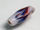 TOKO-BEADS AG944-23S Arrow feather pattern glass bead 7mm AG944-23S 矢羽模様とんぼ玉 7mm Asian bead & African bead  Handmade,Lampeork,bead,asia,india,ethnic,parts,accessory,beads とんぼ玉,ビーズ,トンボ玉,アジア,インド,エスニック,手作り,パーツ,アクセサリー