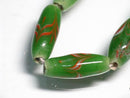 TOKO-BEADS AG944-27N Arrow feather pattern glass bead (strand) 7mm AG944-27N 矢羽文様とんぼ玉（連） 7mm Asian bead & African bead  Handmade,Lampeork,bead,asia,india,ethnic,parts,accessory,beads とんぼ玉,ビーズ,トンボ玉,アジア,インド,エスニック,手作り,パーツ,アクセサリー