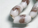 TOKO-BEADS AG944-30N Arrow feather pattern glass bead (strand) 8mm AG944-30N 矢羽文様とんぼ玉（連） 8mm Asian bead & African bead  Handmade,Lampeork,bead,asia,india,ethnic,parts,accessory,beads とんぼ玉,ビーズ,トンボ玉,アジア,インド,エスニック,手作り,パーツ,アクセサリー