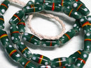 TOKO-BEADS AG944N-33 Glass bead (strand) 8mm AG944N-33 とんぼ玉（連） 8mm Asian bead & African bead  Handmade,Lampeork,bead,asia,india,ethnic,parts,accessory,beads とんぼ玉,ビーズ,トンボ玉,アジア,インド,エスニック,手作り,パーツ,アクセサリー