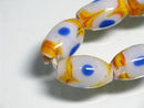TOKO-BEADS AG944-42N Drum-shaped glass bead (strand) 8mm AG944-42N 太鼓型とんぼ玉（連） 8mm Asian bead & African bead  Handmade,Lampeork,bead,asia,india,ethnic,parts,accessory,beads とんぼ玉,ビーズ,トンボ玉,アジア,インド,エスニック,手作り,パーツ,アクセサリー