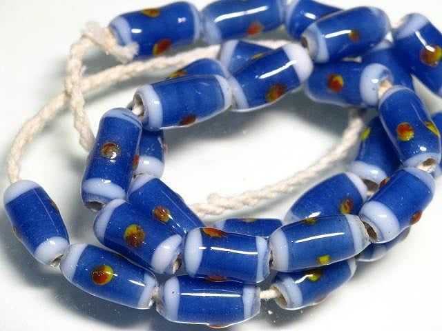 TOKO-BEADS AG944N-43 Glass bead (strand) 7mm AG944N-43 とんぼ玉（連） 7mm Asian bead & African bead  Handmade,Lampeork,bead,asia,india,ethnic,parts,accessory,beads とんぼ玉,ビーズ,トンボ玉,アジア,インド,エスニック,手作り,パーツ,アクセサリー